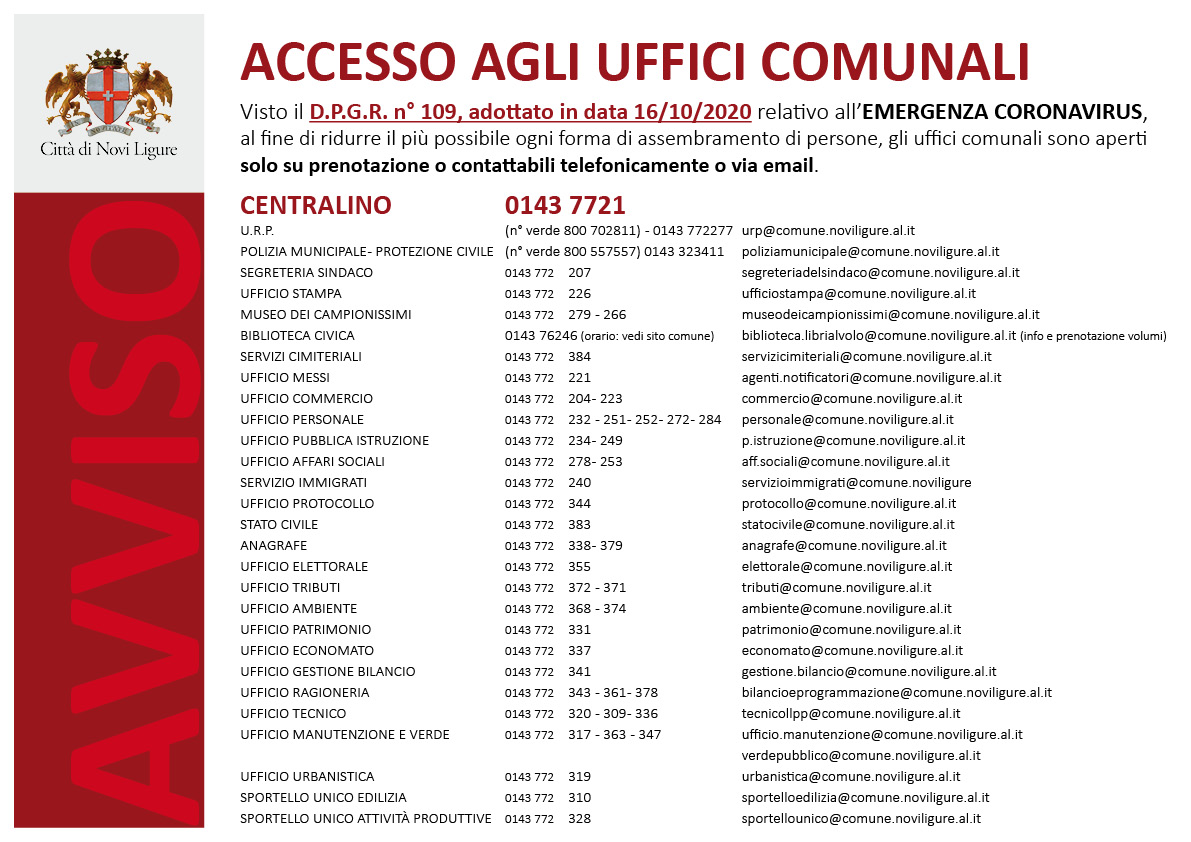 Accesso uffici comunali 
