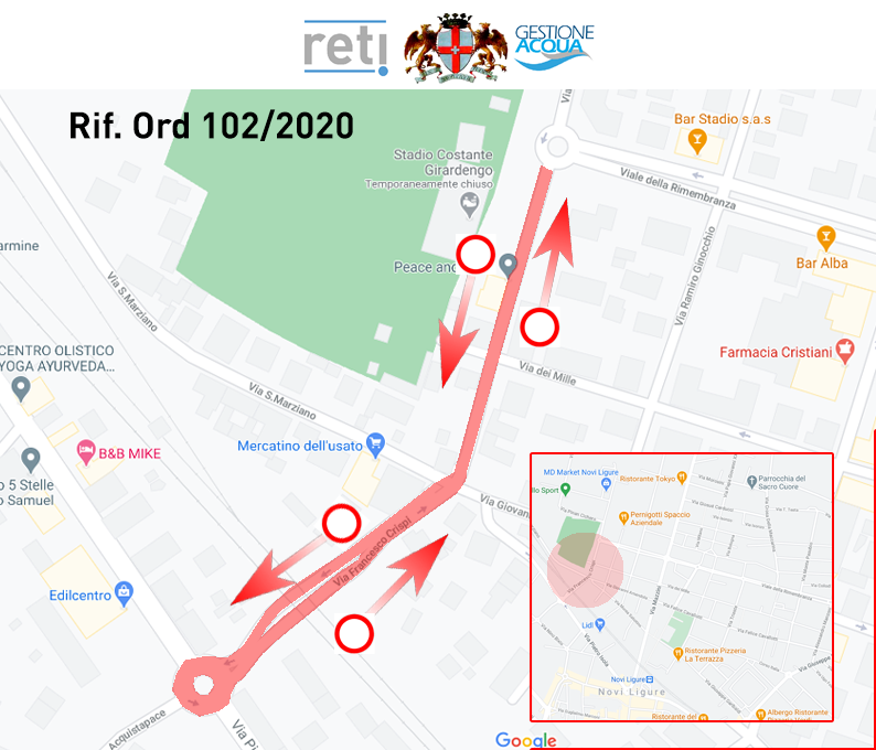 Asfaltatura di via Crispi