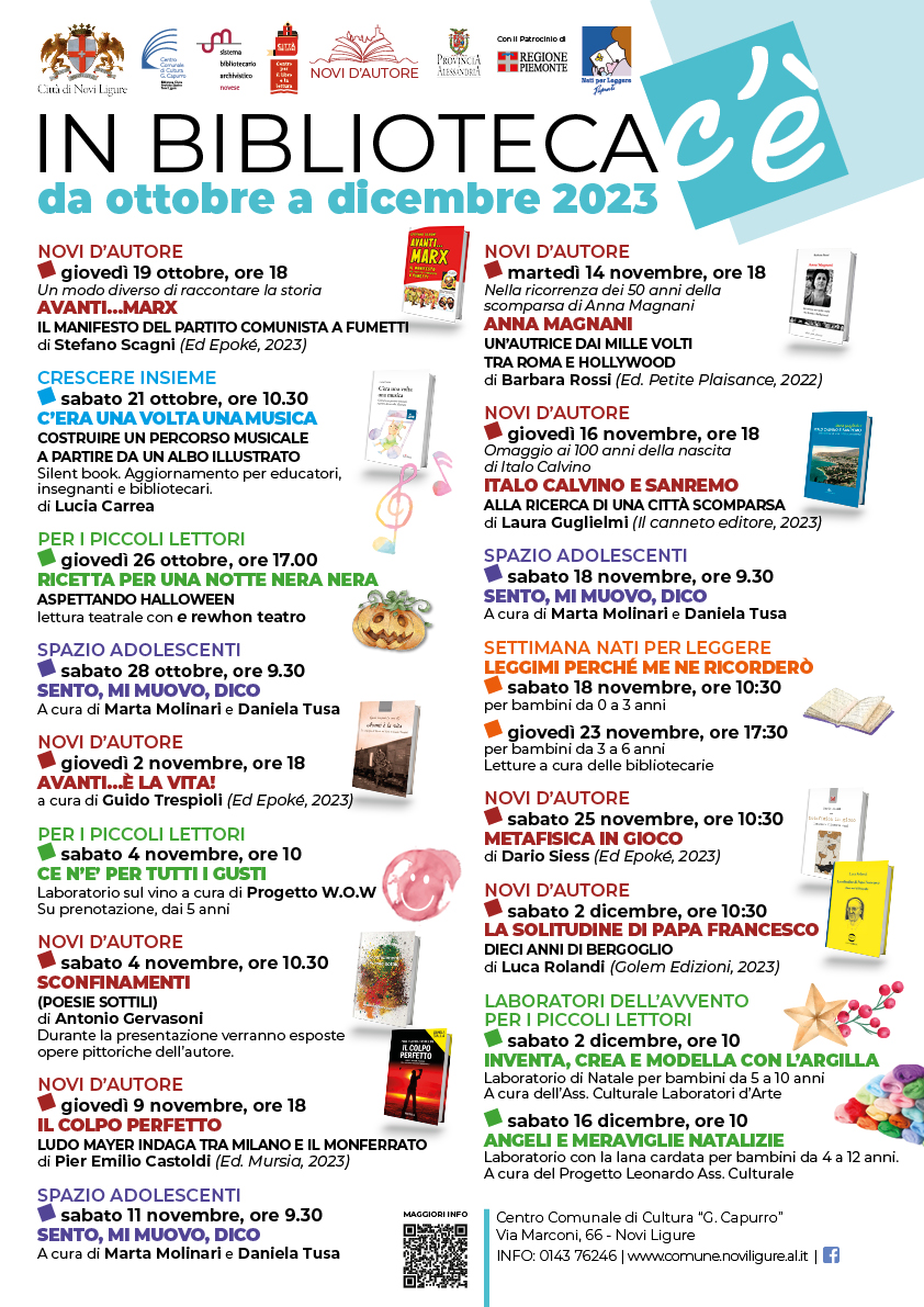 Appuntamenti culturali in Biblioteca