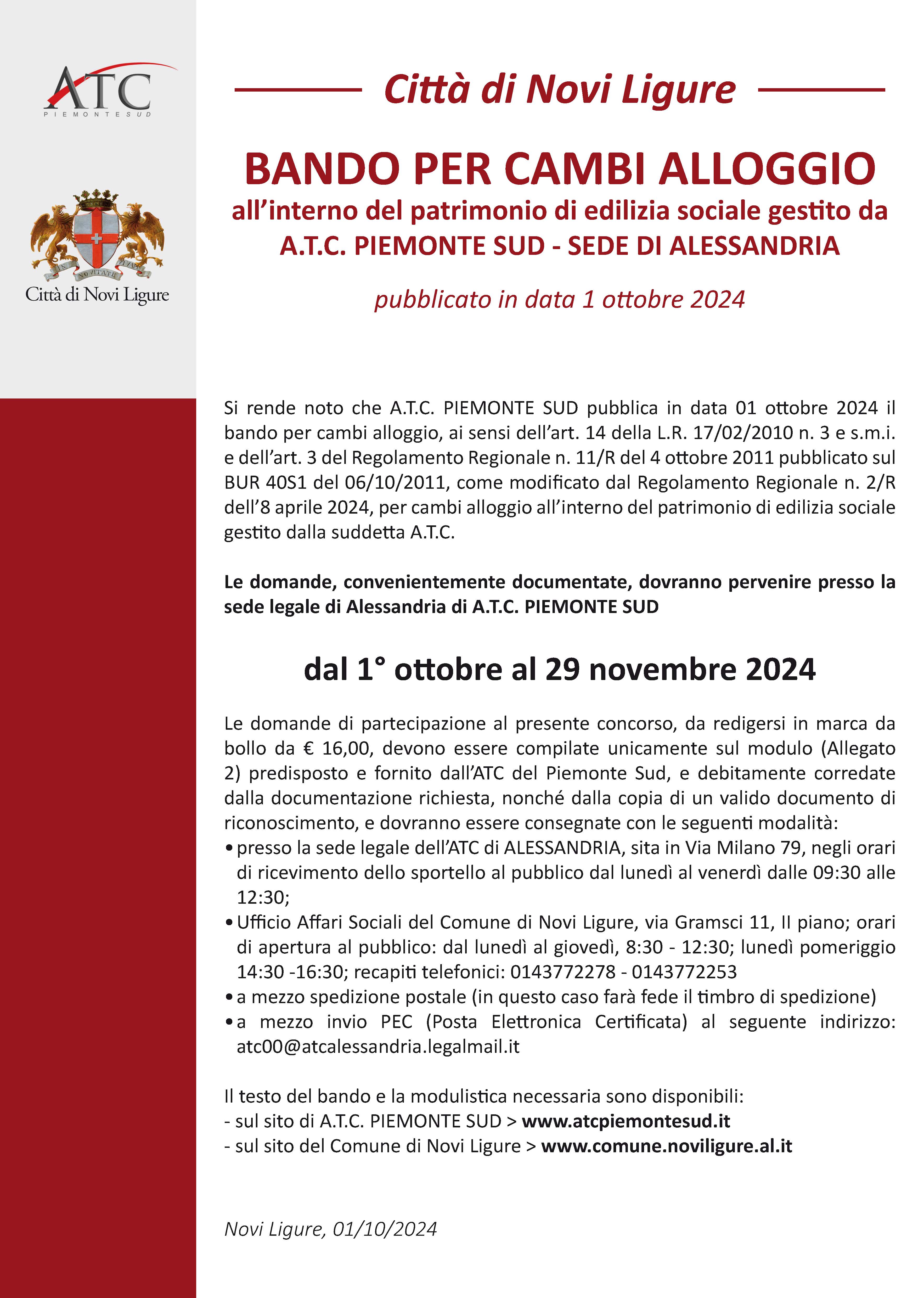 Edilizia sociale, bando per cambi alloggio
