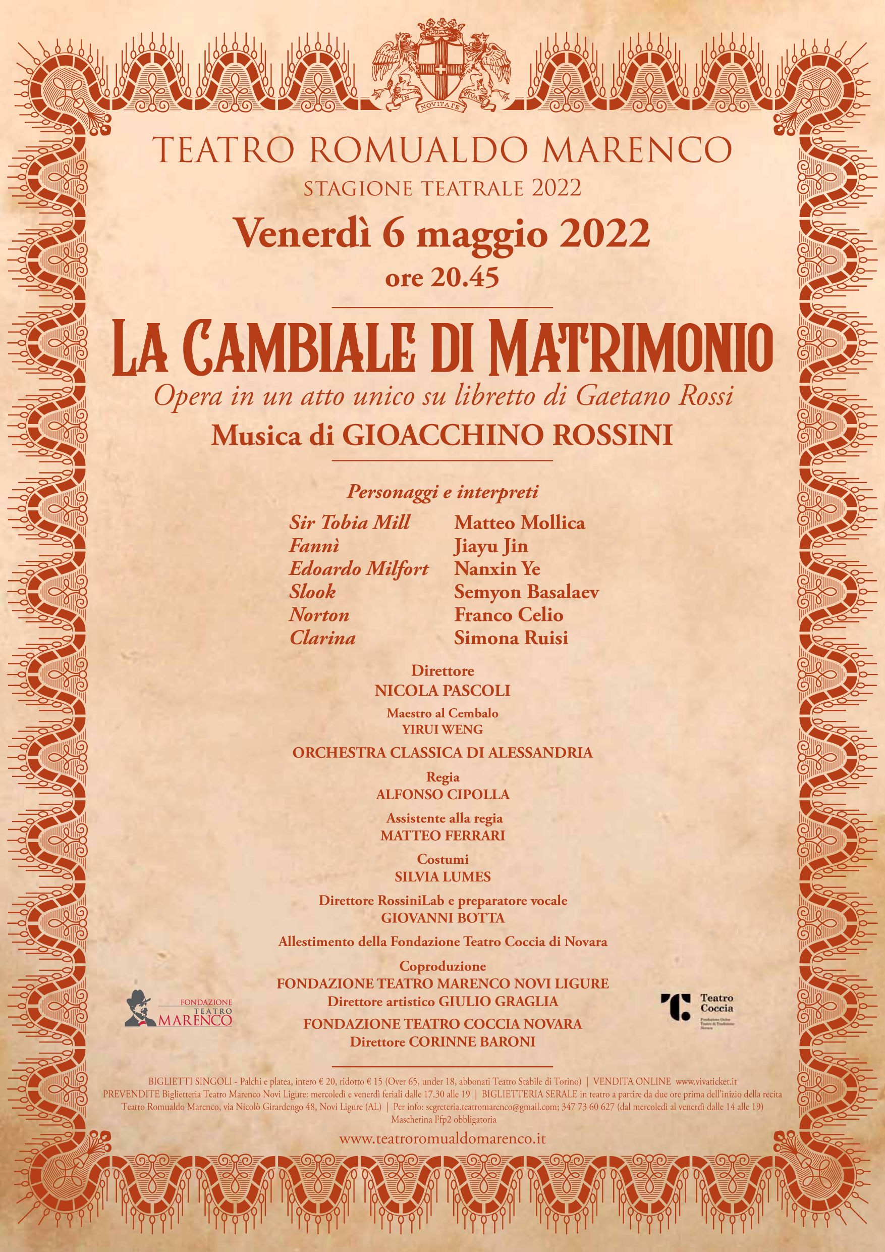 Torna l'Opera al Teatro Marenco