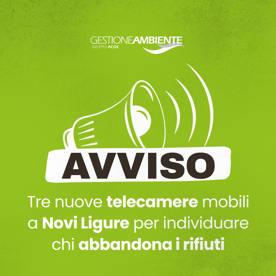 Telecamere mobili contro l'abbandono dei rifiuti