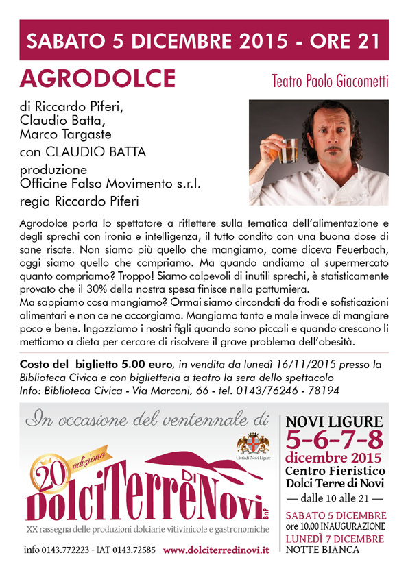 Claudio Batta in 'Agrodolce' Claudio Batta in 'Agrodolce'