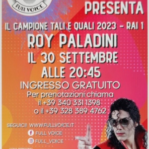 Full Voice presenta ROY PALLADINI, vincitore di Tali e Quali Show 2023