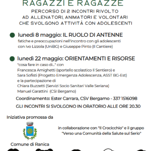 Antenne: adulti che incontrano ragazzi e ragazze, percorso di due incontri rivolto ad allenatori, animatori e volontari che svolgono attività con adolescenti