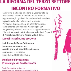 La riforma del terzo settore: incontro formativo